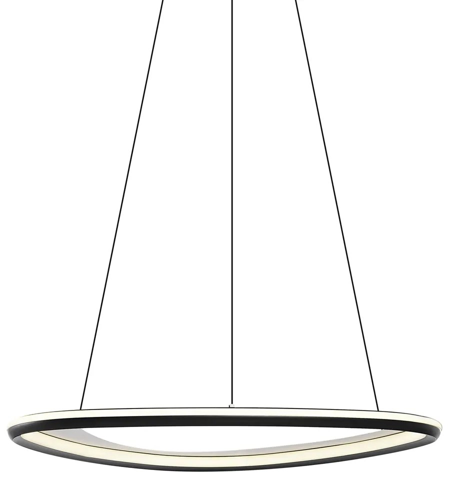 Designerska lampa wisząca czarna z 3-stopniową regulacją ściemniania - Organico