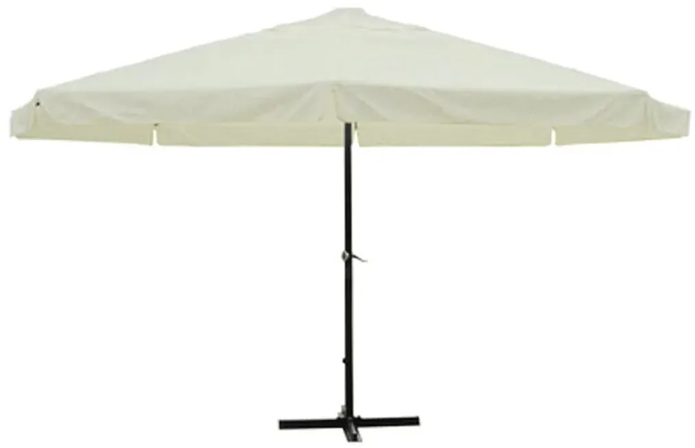 Biały parasol ogrodowy z aluminiową ramą - Diola
