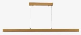 Lampa Sufitowa Wisząca Liniowa Led 120 Cm Z Metalu Nilam Złoto - Sklum