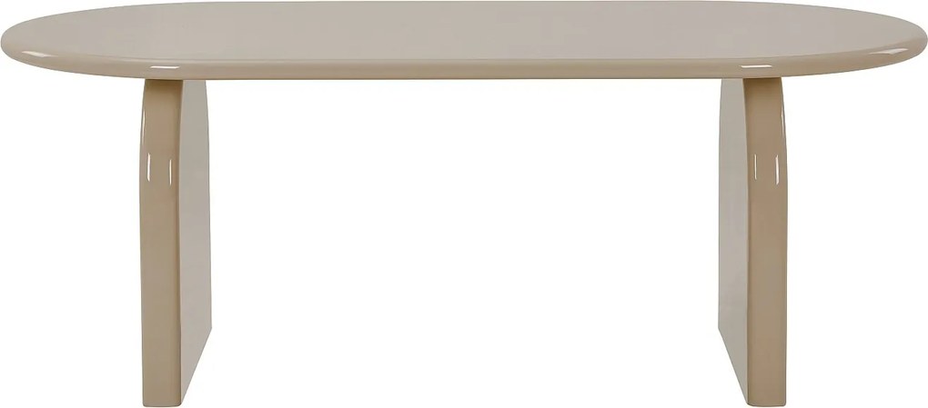 Stół do jadalni dla 8 osób z MDF - Błyszczący beż - FELYRIA