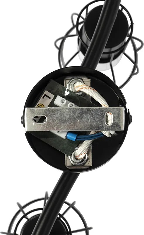 Nowoczesny plafon czarny 86 cm 4-światła - Botu