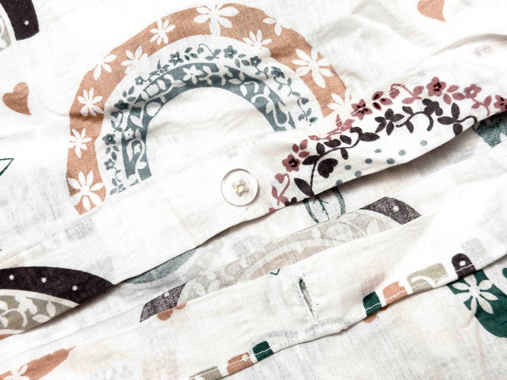 PrzytulneMieszkanie.pl PrzytulneMieszkanie.pl Pościel z kory do łóżeczka Renforcé RAINUBI biała Rozmiar pościeli: 45 x 65 cm | 90 x 140 cm