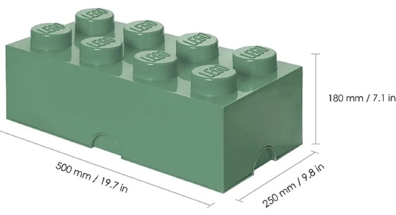 Ciemnozielony pojemnik LEGO®