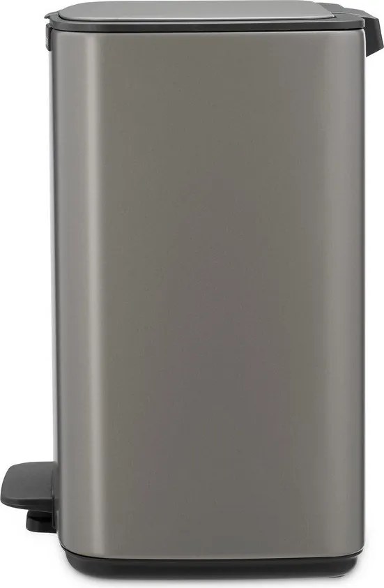 Szary stalowy kosz na śmieci z pedałem 12 l Bo – Brabantia