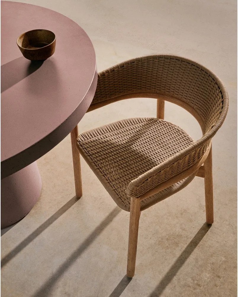 Drewniane krzesło ogrodowe w naturalnym kolorze Arinella – Kave Home