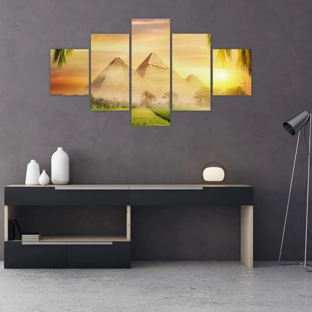 Obraz - Piramidy (125x70 cm)