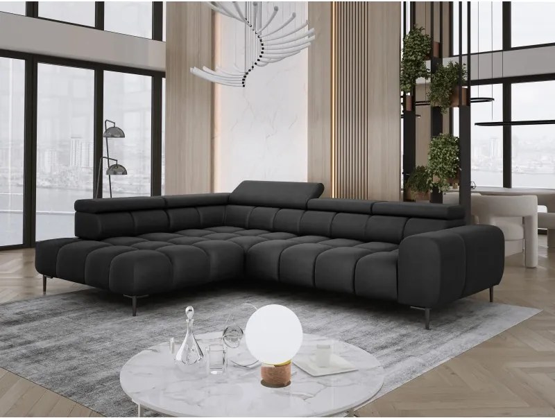 Narożnik PLAZA L wolnostojący Lewostronny w tkaninie Promocyjnej SOLAR 99 WERSAL