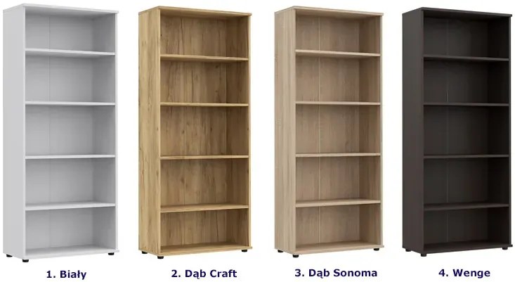Skandynawski regał na książki dąb sonoma - Hagen