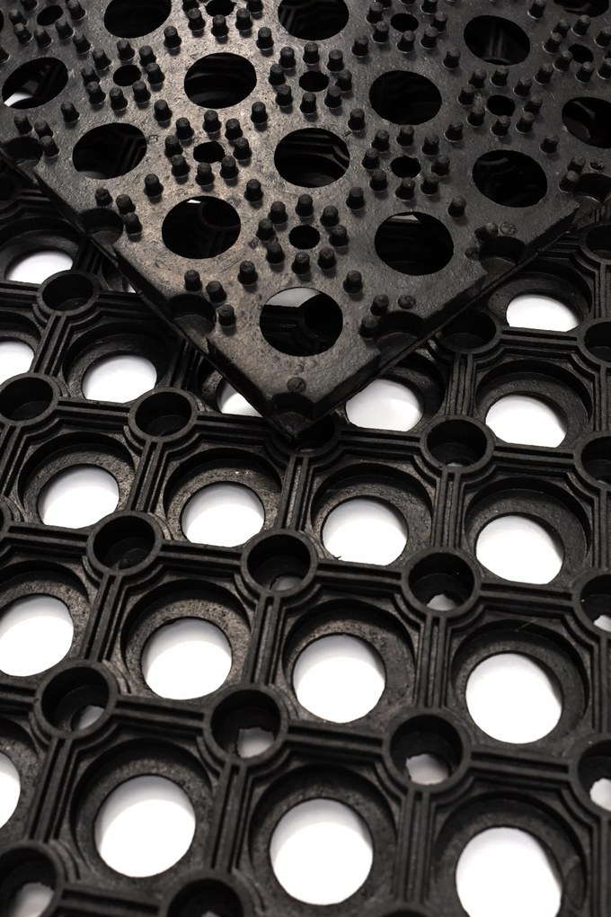 Wycieraczka 50x80cm Gumowa Plaster Miodu Wytrzymała Antypoślizgowa Ażurowa