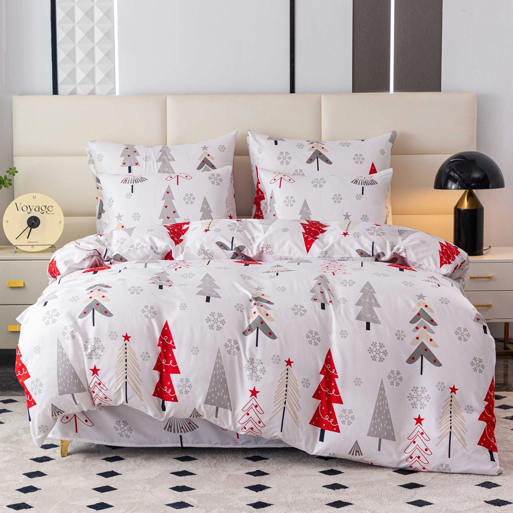 PrzytulneMieszkanie.pl PrzytulneMieszkanie.pl Pościel z mikrofibry JINGLE biała Rozmiar pościeli: 70 x 90 cm | 140 x 220 cm