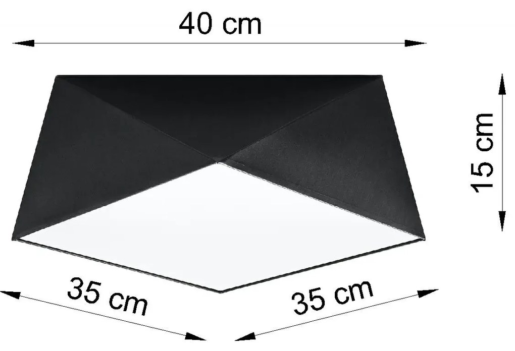 Czarny nowoczesny plafon - EX590-Hexi