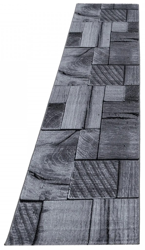 Dywan nowoczesny Parma Deski szary 80 cm x 300 cm