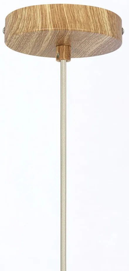 Lampa wisząca w naturalnym kolorze z tekstylnym kloszem ø 27,5 cm Dania – Light &amp; Living