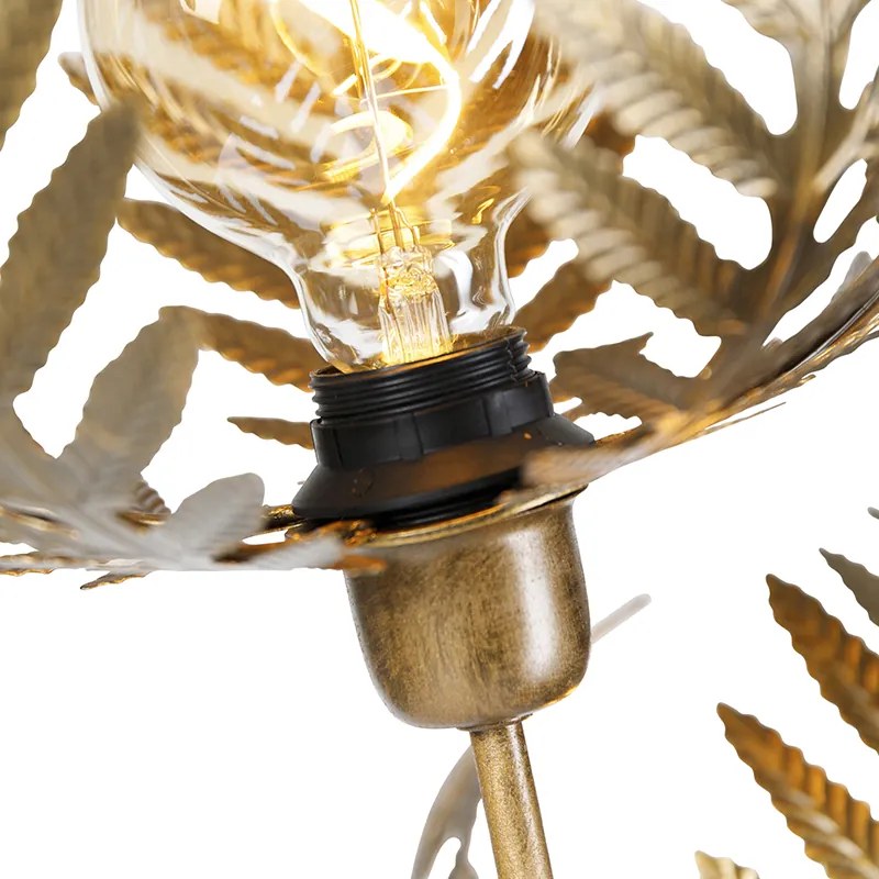 Lampa podłogowa w stylu vintage złota 182 cm 3-światłowa - Botanica Retro Oswietlenie wewnetrzne