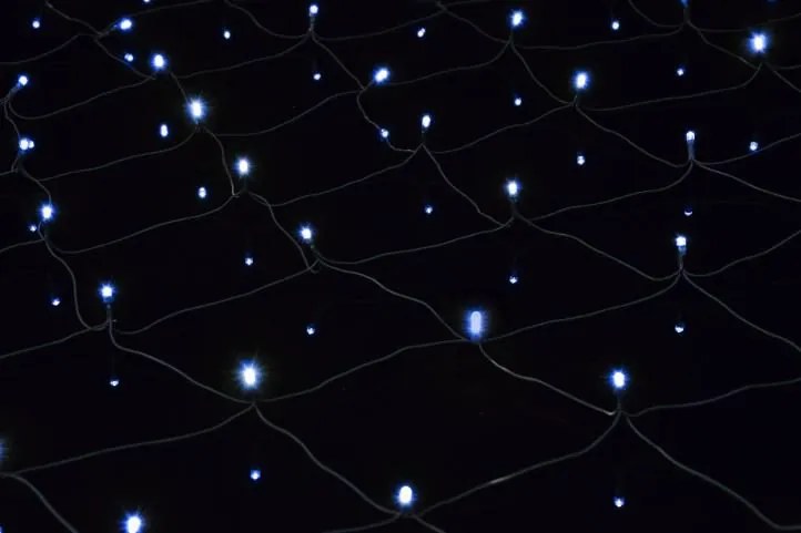 Świąteczna LED świetlna sieć - 2 x 2  m, 160 LED, zimna biel