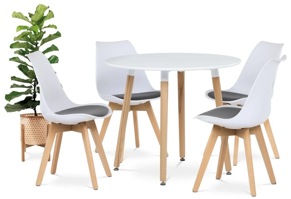 Zestaw krzeseł do jadalni CT-X7056 GREY, 4 szt.