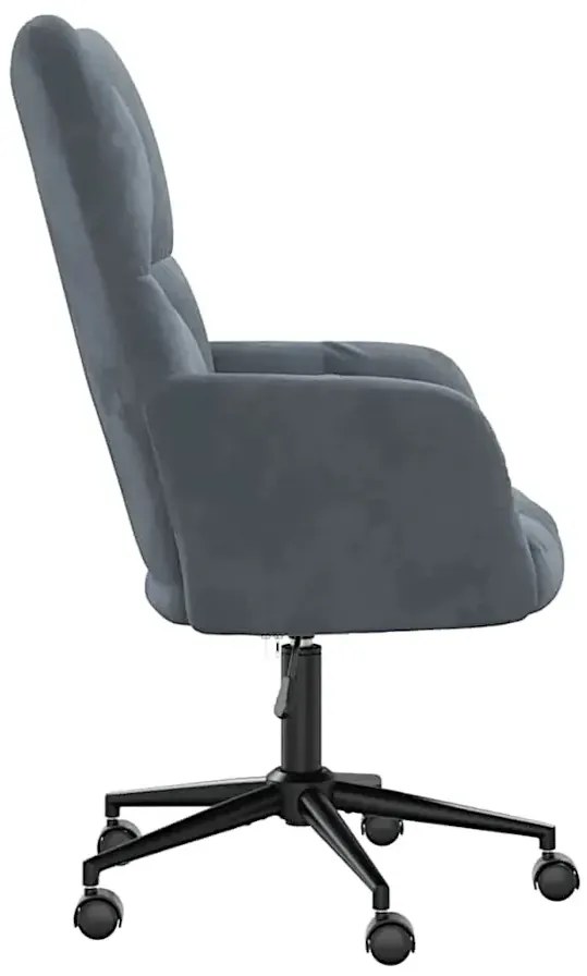Fotel do biurka glamour ciemnoszary T4-S62