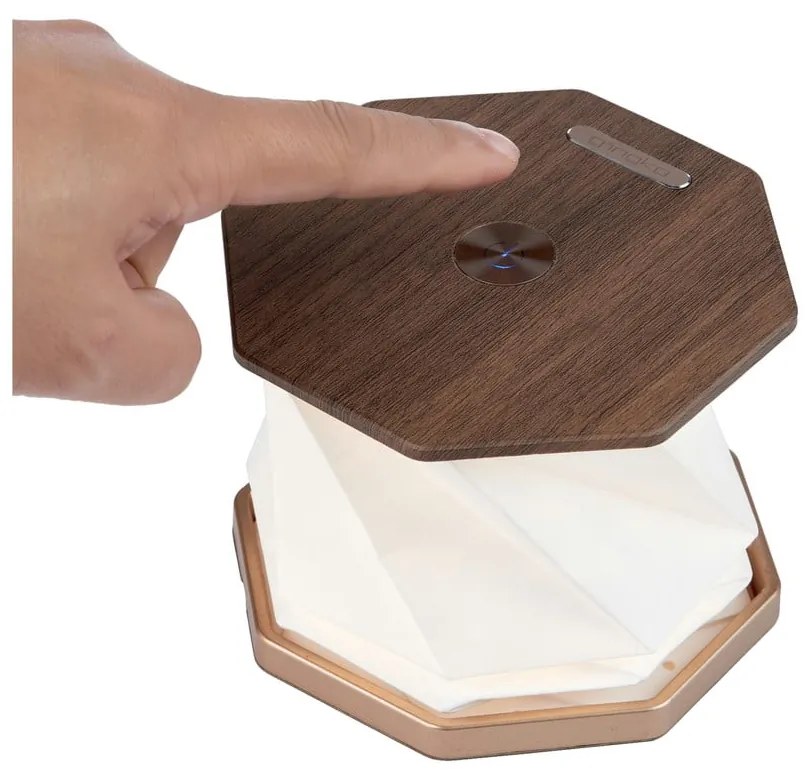 Brązowa dekoracja świetlna na USB ø 12 cm Twist Hexagon – Gingko