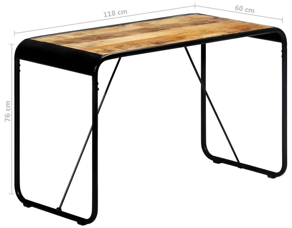 Stół jadalniany loft lite drewno brązowy - Trefl 2X