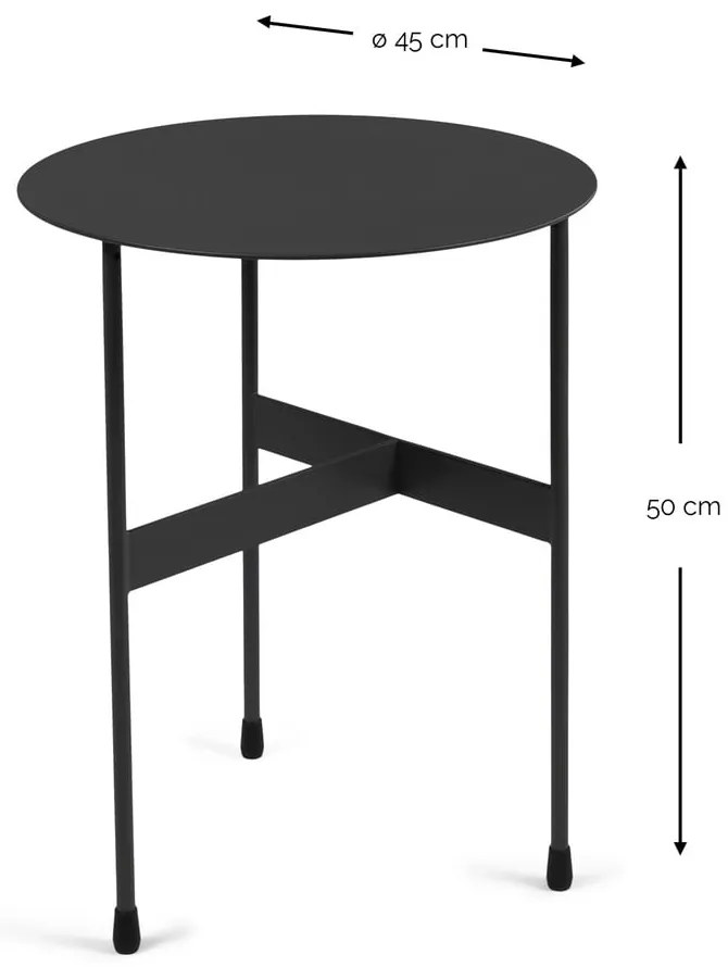 Metalowy okrągły stolik ø 45 cm Mira – Spinder Design