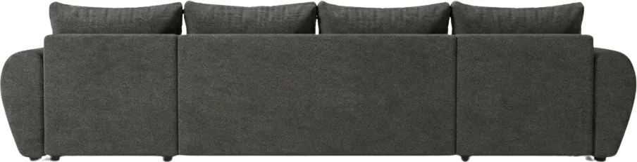 Rozkładana sofa narożna w kształcie U SEVIO 311x145 cm, ciemnoszara + 2 poduszki GRATIS