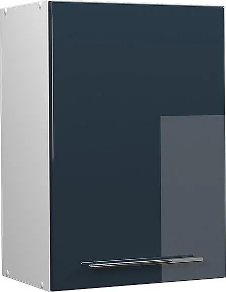 Szafka ścienna ciemnoniebieski wysoki połysk 50x34.1x72 fame-line
