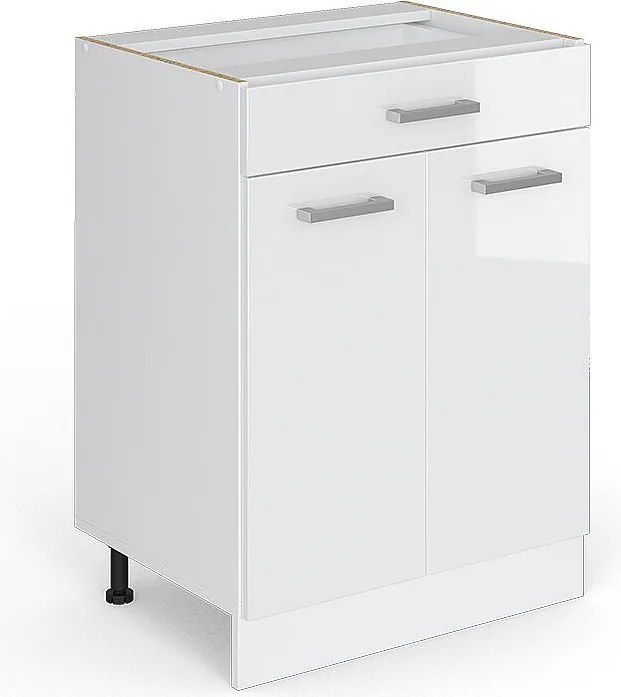 Szafka dolna do kuchni biały wysoki połysk 60x46x81.6 r-line
