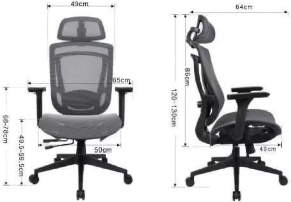 Fotel biurowy ergonomiczny siatkowy Basten, zgodny z normą BHP