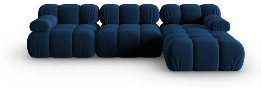 Niebieska aksamitna sofa 285 cm Bellis – Micadoni Home