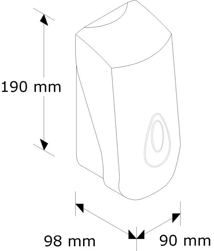 Dozownik do mydła w płynie MERIDA TOP, 400 ml