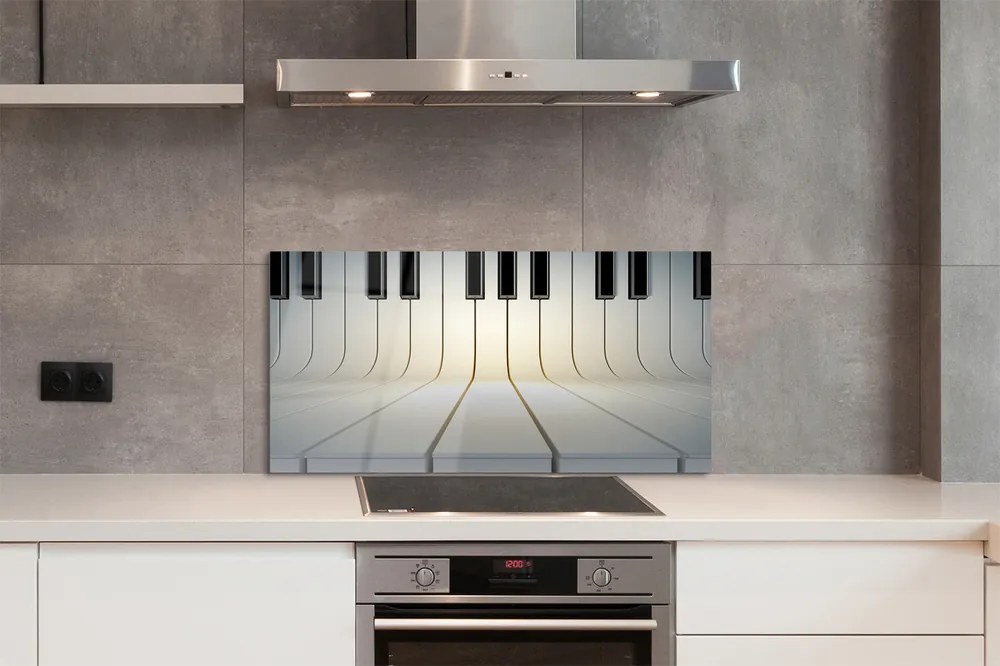 Szklany Panel Pianino klawisze