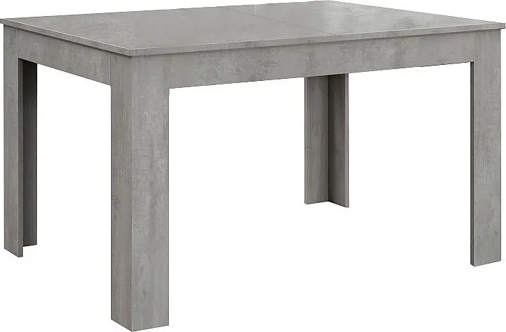 Drewniany stół w kolorze szarym cementowym, rozkładany 120×80 - 170×80 - LIPARI