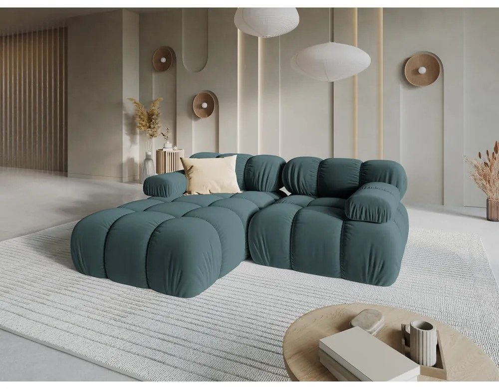 Morska aksamitna sofa 191 cm Bellis – Micadoni Home