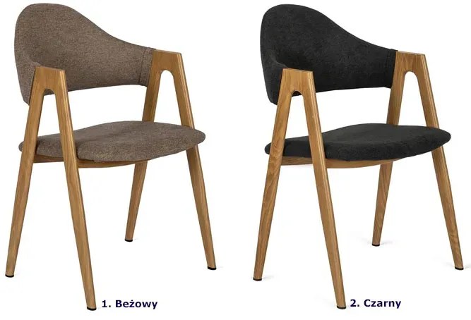 Czarne nowoczesne krzesło do stołu - Sigo