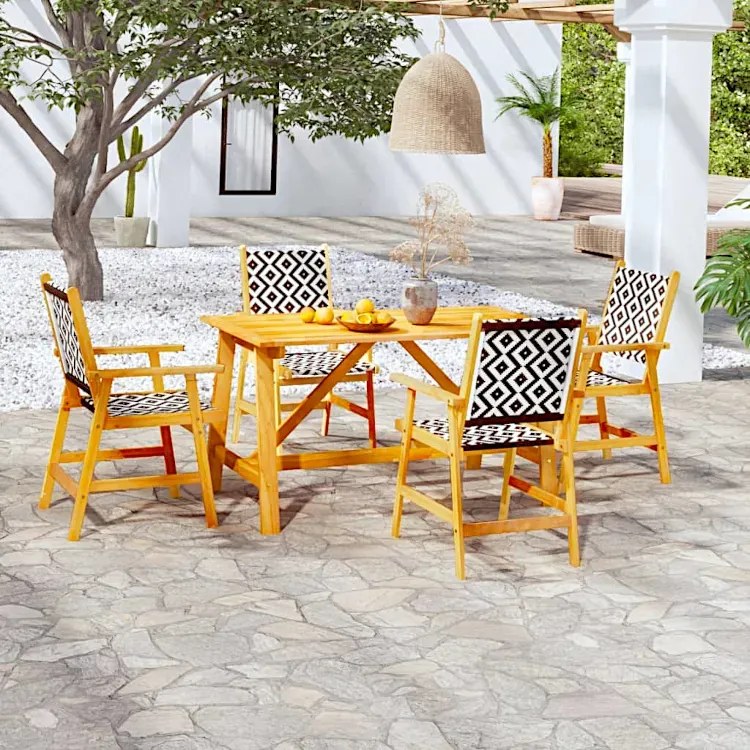 Zestaw mebli ogrodowych z drewna akacjowego C0-L89