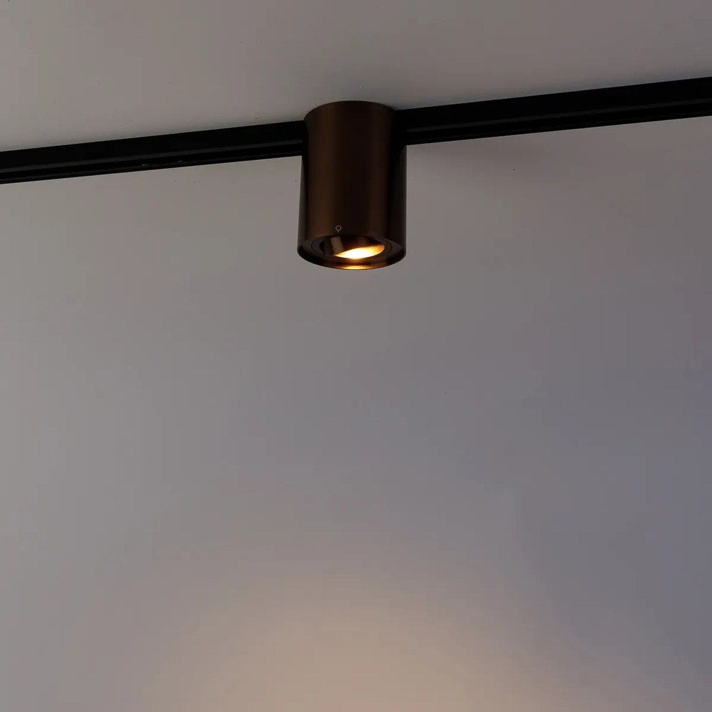 Nowoczesny reflektor szynowy jednofazowy ciemny brąz - Rondoo Up