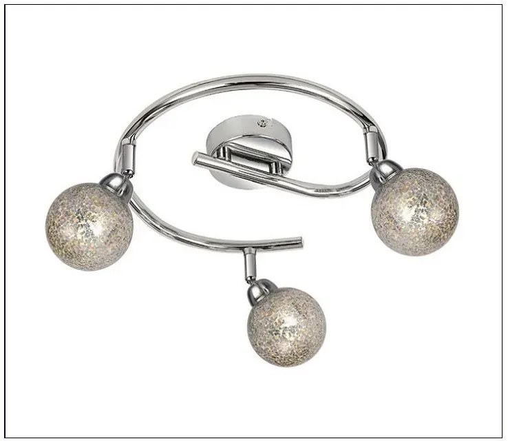 Lampa sufitowa z trzema kloszami na spirali - V093-Prozer