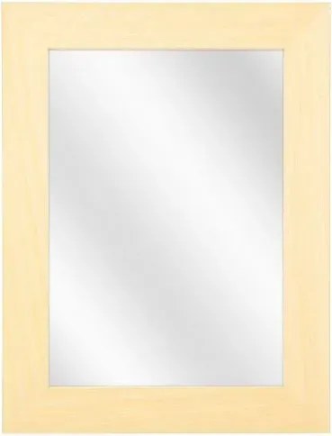 Drewniane lustro w szerokiej naturalnej ramie A2-P53