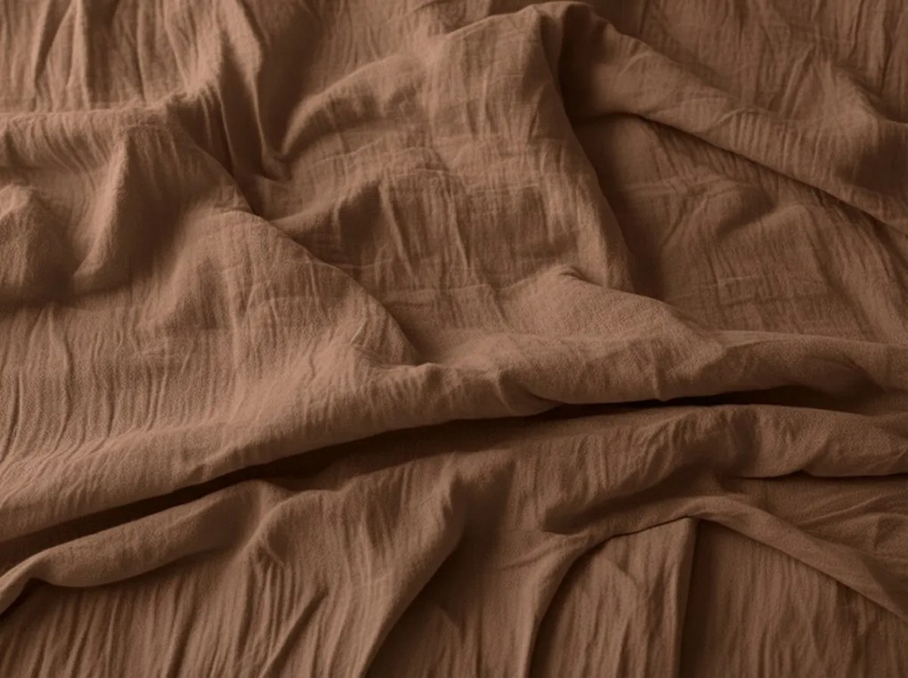 Muślinowa poszewka na poduszkę MUSSARI 70x90 cm, jasnobrązowy