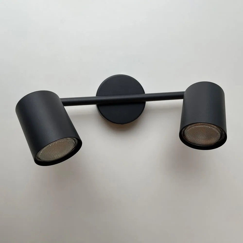 Czarna metalowa lampa punktowa LED 8x30 cm Vano – Fischer & Honsel
