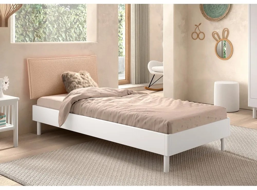 Białe łóżko dziecięce z litego drewna bukowego 90x200 cm Forrest – Vipack