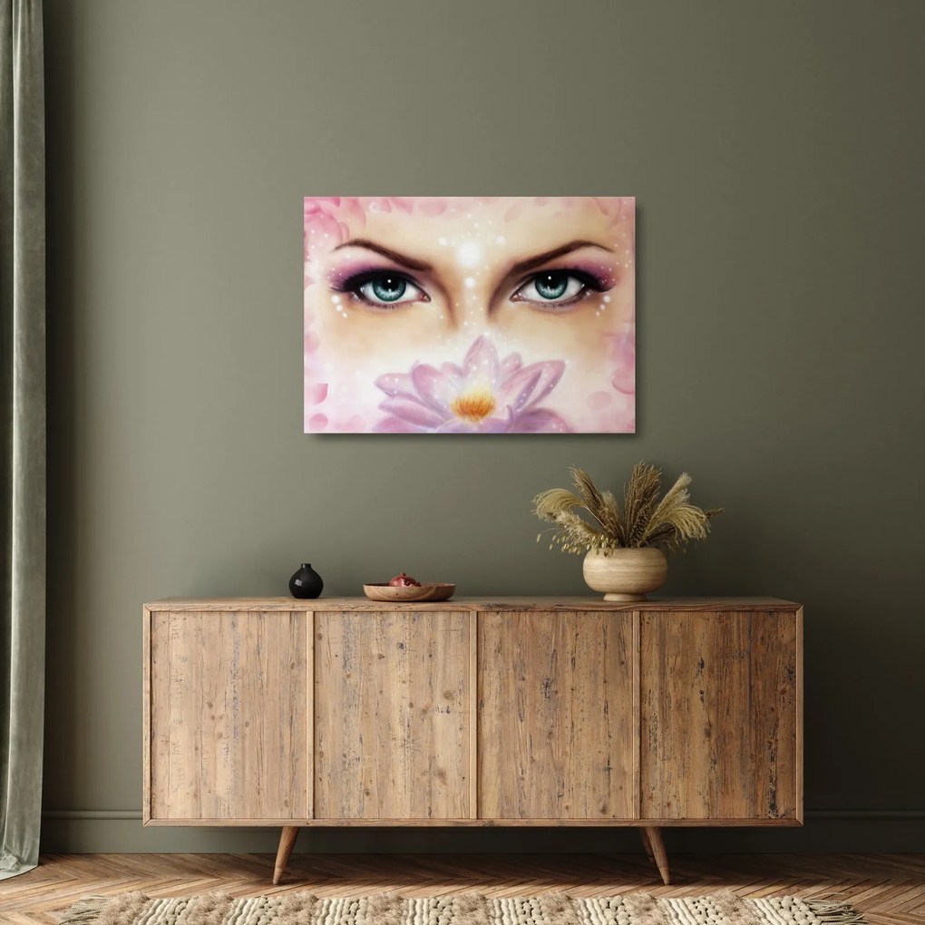 Obraz na szkle - Urocze oczy (70x50 cm)