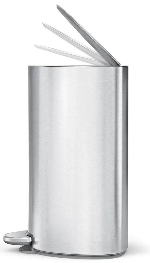Simplehuman Kosz na śmieci z pedałem 6 l,półokrągły, matowa stal nierdzewna, plastik