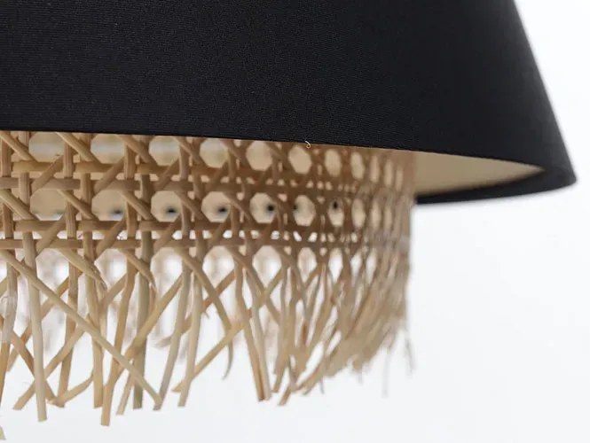 Czarna lampa wisząca boho nad stół - A345 D1-H35