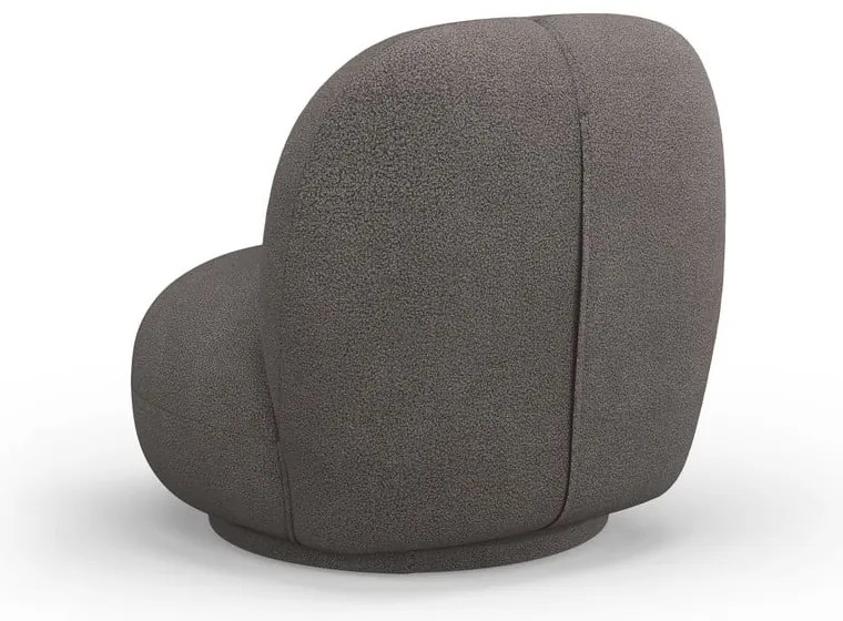 Szary fotel z materiału bouclé Chuck – Micadoni Home