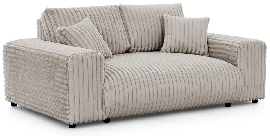 Jasnoszara sztruksowa sofa 178 cm Justin – Ropez