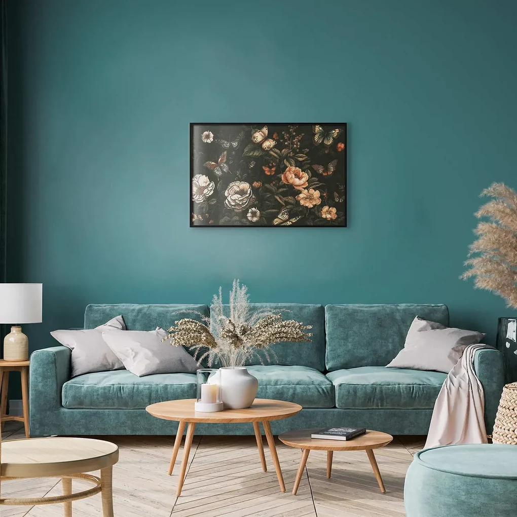 Plakat Rustykalny ogród 30x21 cm z ramą czarną bez marginesu ARTGEIST B