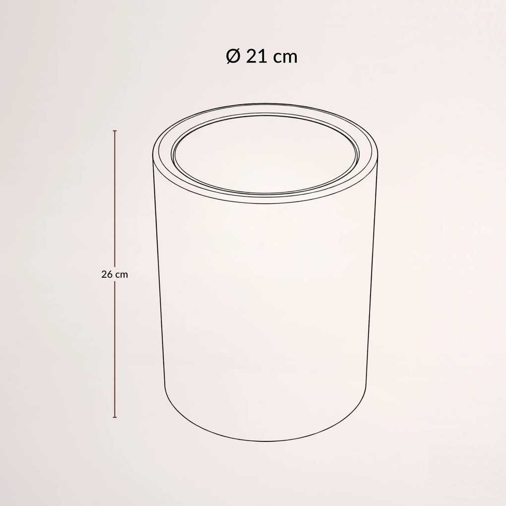 Łazienkowy kosz na śmieci RUND, 6 l