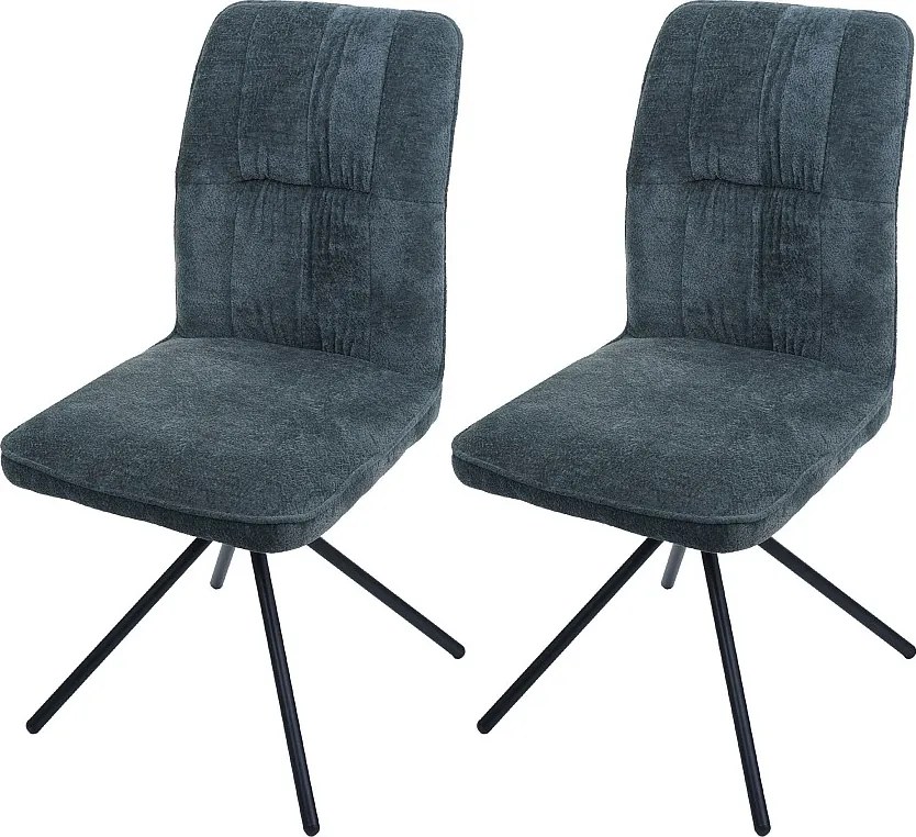 Krzesło do jadalni MCW-N99 (zestaw 2 szt.),  niebiesko-zielone