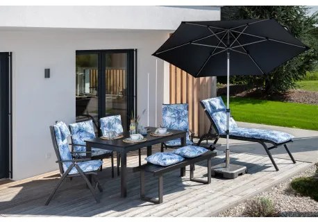 EXPERT - aluminiowy leżak ogrodowy na kółkach